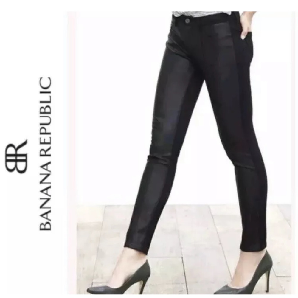 Banana RepublicSloan FauxLeather FrontBlack Skinny